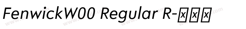 FenwickW00 Regular R字体转换